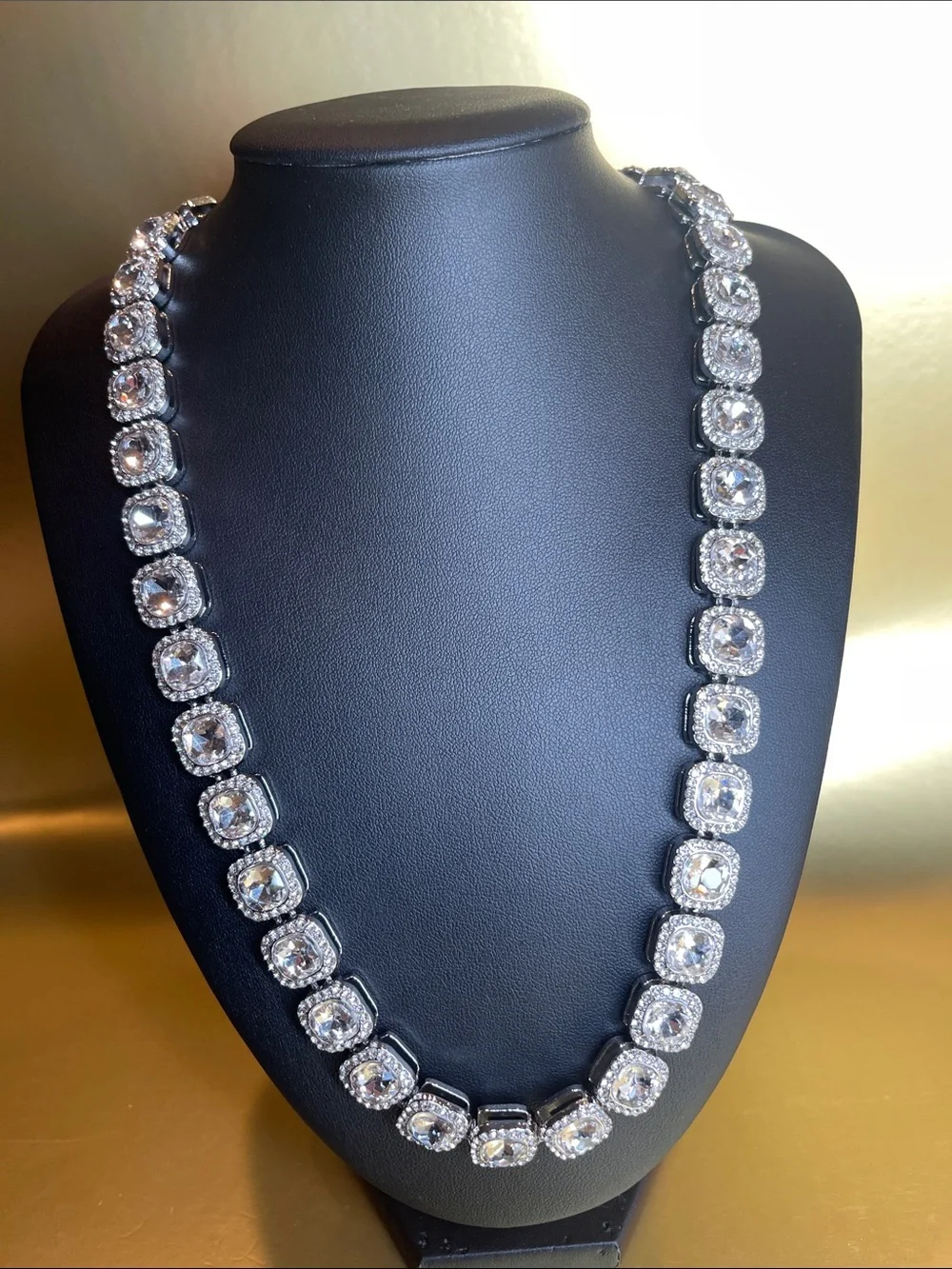 20” Invicta Silver Tone Clear Crystal Iced Out Necklace 80849